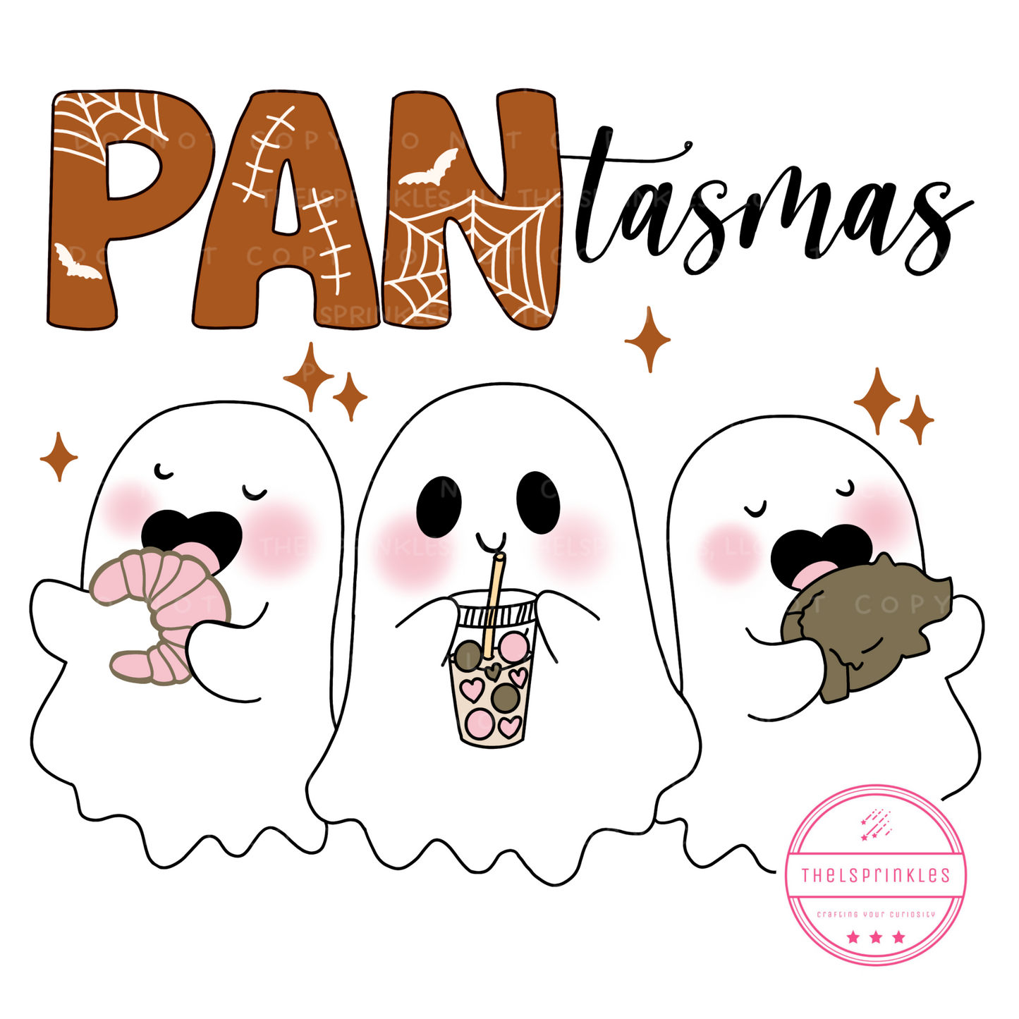 Pantasmas sweet bread, cute mexican spooky, png download