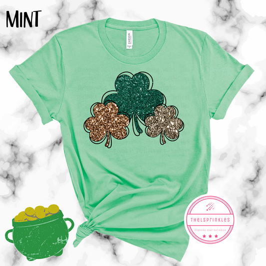 Glittery Shamrocks